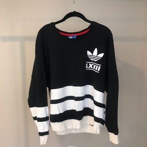 Adidas Three Stripe Drop Shoulder Sweater